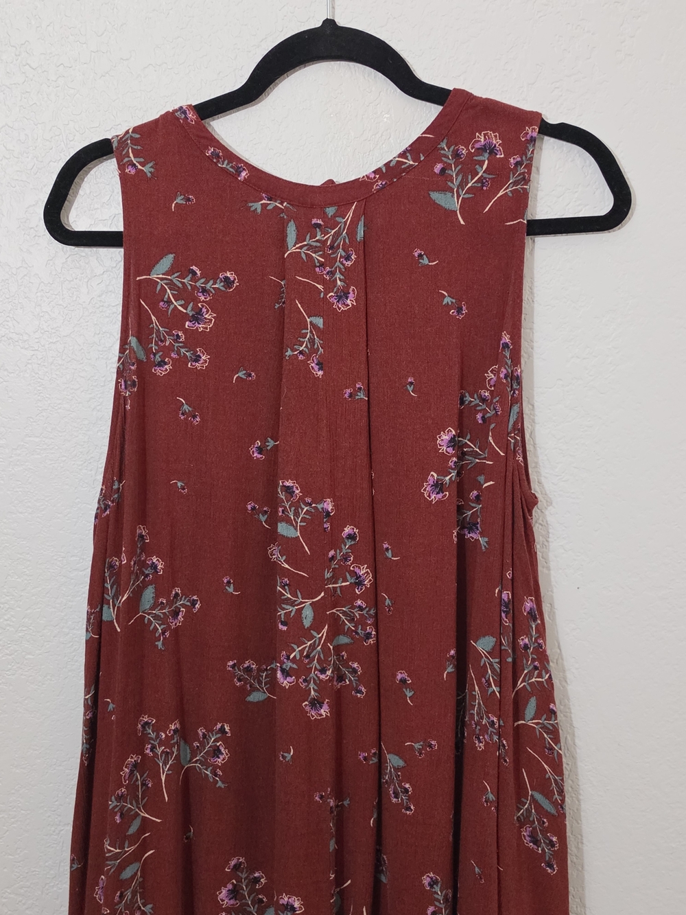 Free People Tree Swing Tank Top Crimson Sleeveless Keyhole Womens Medium - Picture 9 of 10